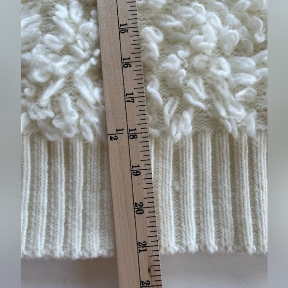 Anthropologie/Maeve Shaggy White Pull-Over Sweater Size L - Picture 8 of 11